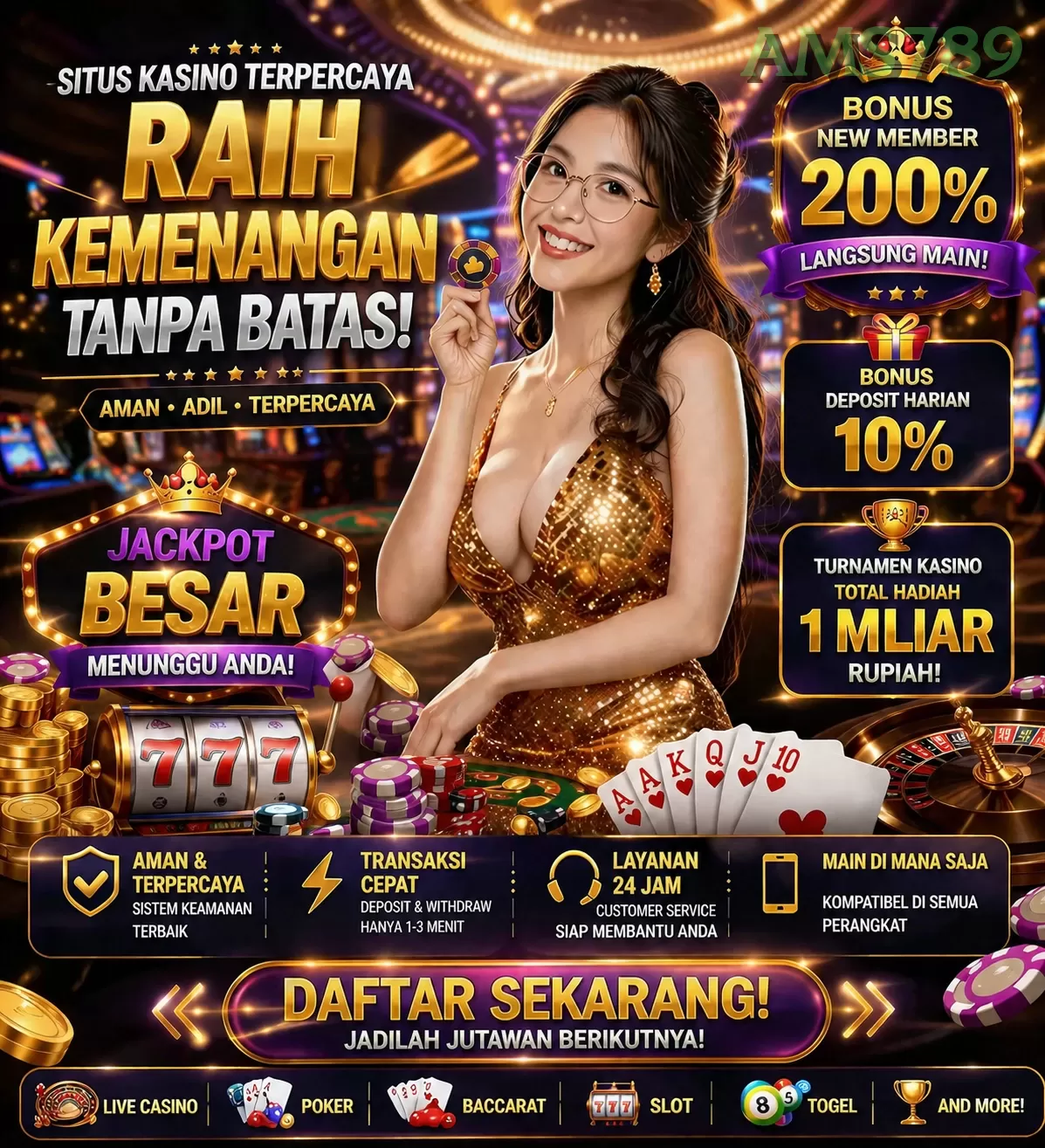 Login ams789 Sekarang Bonus Melimpah